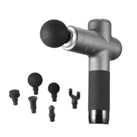   Nagy teljesítményű masszázspisztoly 27W 24V 6 cserélhető masszázsfej 8 sebességfokozattal