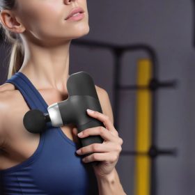   Mini masszázspisztoly sportolóknak 7,4V 40W 4 sebességfokozattal kézi elektromos masszírozó 