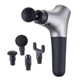   Masszázspisztoly sportolóknak 50W 6 sebességfokozat 4 cserélhető fejjel kézi elektromos masszázspisztoly