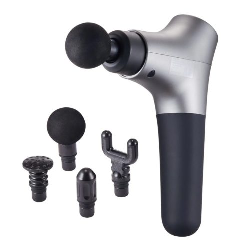 Masszázspisztoly sportolóknak 50W 6 sebességfokozat 4 cserélhető fejjel kézi elektromos masszázspisztoly