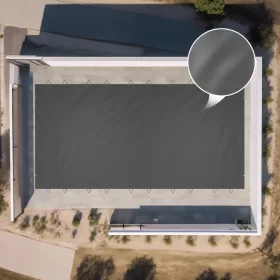   Medencetakaró ponyva téglalap alakú PVC medencetakaró 4x8 m szürke, vízálló, biztonságos téli védelem