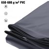 Medencetakaró ponyva 350x600 cm szürke téglalap alakú PVC, vízálló medencetakaró kültéri medencékhez