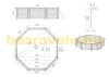 Built pool 537x131 cm brown fully equipped swimming pool octagonal