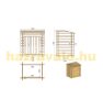 Built pool 537x131 cm brown fully equipped swimming pool octagonal