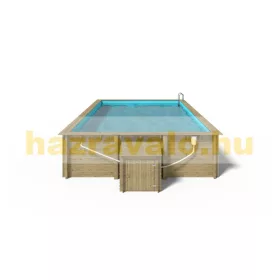   Épített medence 820x520x145 cm teljes felszereltségű úszómedence téglalap alakú