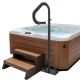 Pezsgőfürdő korlát állítható magasságú, 360°-ban forgatható, 272 kg teherbírású alumínium jacuzzi korlát