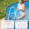Medencelétra 136 kg teherbírású A-keretes biztonsági létra 914 mm-es medencemélységű föld feletti medencékhez