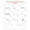 4 fokos medence létra dupla kapaszkodóval 180 kg teherbírású 122–137 cm-es beépített és föld feletti medencékhez