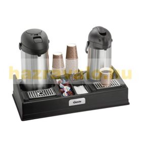   LEO Kávé pult melegentartó tárolórekesszel csészék, cukor számára 