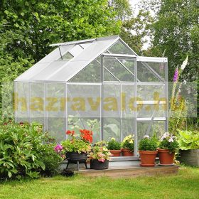   Melegház aluminium keretes polikarbonát üvegház 190x195x195cm 3,7 m²