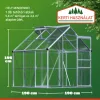 Melegház aluminium keretes polikarbonát üvegház 190x195x195cm 3,7 m²
