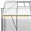 Üvegház polikarbonát lappal melegház aluminium váz 192x127x202 cm 2,3 m² alapkerettel