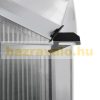 Üvegház polikarbonát lappal melegház aluminium váz 192x127x202 cm 2,3 m² alapkerettel