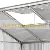 Üvegház polikarbonát lappal melegház aluminium váz 192x127x202 cm 2,3 m² alapkerettel