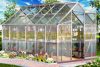 Greenhouse aluminum frame polycarbonate greenhouse 380x190x195 cm with 4 skylights