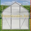 Greenhouse aluminum frame polycarbonate greenhouse 380x190x195 cm with 4 skylights