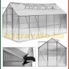 Greenhouse aluminum frame polycarbonate greenhouse 380x190x195 cm with 4 skylights