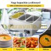 Warmer 1200W stainless steel food warmer, 3-pot food warmer 15 liter inox electric warmer 