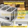 Warmer 1200W stainless steel food warmer, 3-pot food warmer 15 liter inox electric warmer 