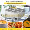 Warmer 1200W stainless steel food warmer, 6-pot food warmer counter 30 liter inox electric warmer 