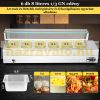 Warmer 1500W stainless steel food warmer, 6-pot food warmer counter 48 liter inox electric warmer 