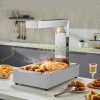 Melegentartó 750W rozsdamentes ételmelegítő 605x343x555 mm sültkrumpli melegítő inox multifunkcionális ételmelegítő