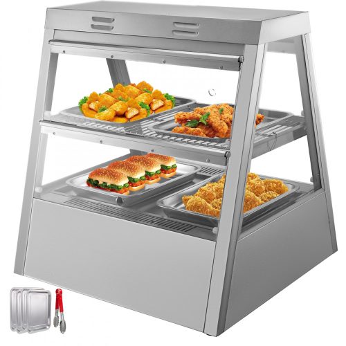 Heat-retaining stainless steel two-level 800W warming counter warming showcase 