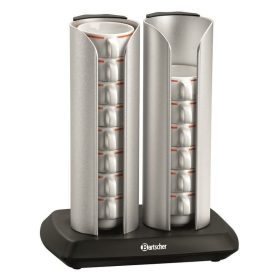   T160 Csésze melegítő, 16 darab csészéhez büfé, hotel, étterem számára alumíniumból és műanyagból