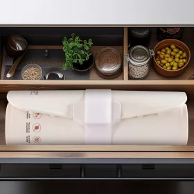   Elektromos melegítő tálca 50x35 cm összetekerhető szilikon felülettel, bézs színben