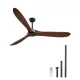 Alumínium mennyezeti ventilátor 213 cm világítás nélkül távirányító DC motor fekete