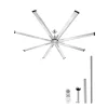 Alumínium mennyezeti ventilátor 213 cm világítás nélkül távirányító DC motor fekete