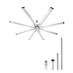 Alumínium mennyezeti ventilátor 213 cm világítás nélkül távirányító DC motor fekete