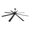 Alumínium mennyezeti ventilátor 213 cm világítás nélkül távirányító DC motor fekete