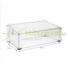 Small greenhouse planting seedling box 100x60 cm aluminum frame polycarbonate mini greenhouse