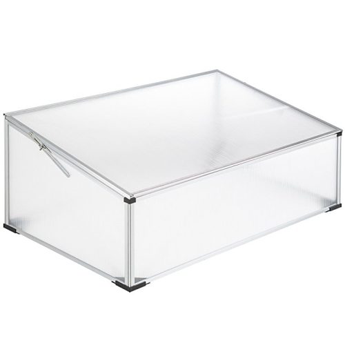 Small greenhouse planting seedling box aluminum frame polycarbonate mini greenhouse 102x61x41 cm