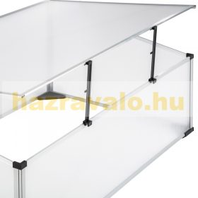   Kis melegház ültető palántázó láda aluminium keretes polikarbonát mini üvegház 102x61x41 cm
