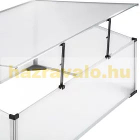   Kis melegház ültető palántázó láda aluminium keretes polikarbonát mini üvegház 102x61x41 cm