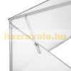 Kis melegház ültető palántázó láda aluminium keretes polikarbonát mini üvegház 102x61x41 cm