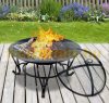 Mobile fire pit, portable fire pit Ø48 cm with spark arrester 