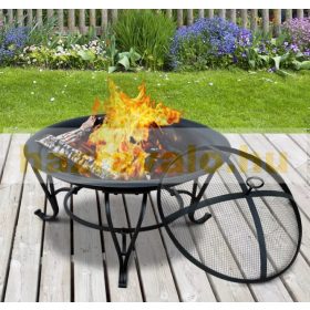  Mobil tűzrakóhely, hordozható tűztér Ø48 cm szikrafogóval 