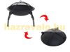 Mobile fire pit fire bowl with spark protection collapsible Ø55 cm black