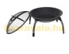 Mobile fire pit fire bowl with spark protection collapsible Ø55 cm black