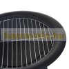 Mobile fire pit with spark arrester fire pit bowl garden grill black 76x55 cm