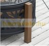 Mobile fire pit with anti-spark grid, grid garden BBQ black-brown 