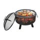 Mobile fire pit, portable fire pit, garden grill, high-quality steel structure