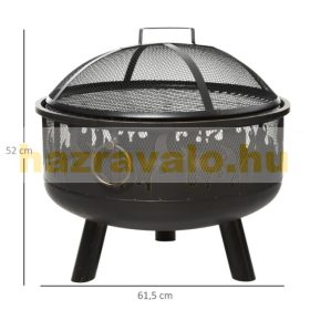   Mobil tűzrakó hordozható tűztér, kerti grillező kiváló minőségű acélszerkezet