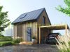 Modular house DOM 35-2 base, ready-made house with 44.36 m² useful floor space, made of energy-saving materials