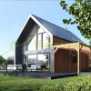 Modular house DOM 70-1 base, ready-made house with 82.90 m² useful floor area, made of energy-saving materials