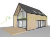 Modular house DOM 70-1 base, ready-made house with 82.90 m² useful floor area, made of energy-saving materials