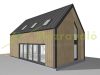 Modular house DOM 70-1 base, ready-made house with 82.90 m² useful floor area, made of energy-saving materials